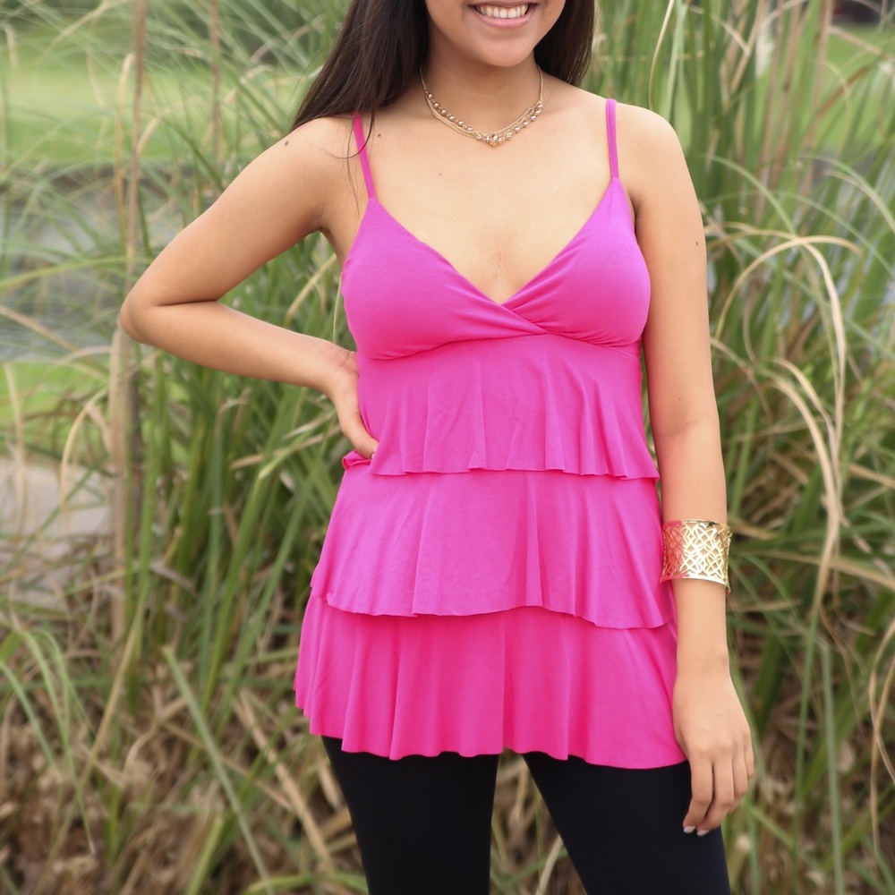 Pink Spaghetti Strap Top - NWT - Boutique